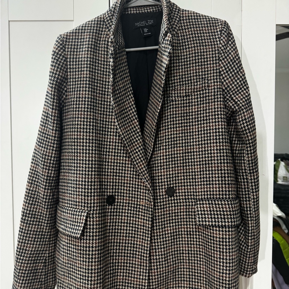 Rachel Zoe Black and White Houndstooth Jacket